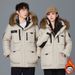 Couple down Jacket Mid-Length Winter Parka for Men And Women Thickened Extreme Cold Outdoor Work Live Stream New Style_ecoleips.com
