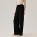Suitable For All Seasons 2025 Wide-Leg For Women, Summer Thin High-Waist Draped Casual Solid Color Straight Silk Pants_ecoleips.com