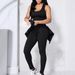 Women's Clothing Fashion Casual Vest Inner Long Sleeved Jacket With Zipper Trousers Three Piece Set_ecoleips.com