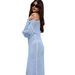 Women's Clothing Temperament Round Neck Off Shoulder Hollow Knitted Long Skirt Hip Dress_ecoleips.com