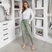 Voya Women's Clothing Hot Selling Elastic Temperament Fashionable Jeans Slim Fit Small Feet Mid Waist Slimming Versatile Pants_ecoleips.com