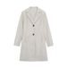 Loose Shoulder Pads Straight Long Woolen Coat Tall Coat_ecoleips.com
