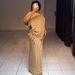 European And American Cross Border Women's Clothing 2025 Summer New Casual Loose V Neck Striped Short Sleeved Top Wide Leg Trousers Suit_ecoleips.com