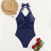 Women's Clothing Fashion Sexy One Piece Swimsuit Solid Color Mesh Swimsuit Bikini_ecoleips.com