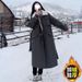 girl Girl Fleece-Lined Thickened Parka For Women, Long Style, 2024 Winter New Workwear Jacket, Niche Design Cotton Coat, Trendy_ecoleips.com