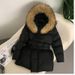 Women's Clothing New Hooded Belt 90 White Duck Down Down Jacket Women's Mid Length Fashionable Thickened Puffer Jacket_ecoleips.com
