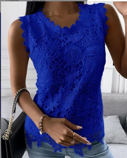 Women's Clothing Wish Hot Selling Summer New Top Vest Lace Shirt_ecoleips.com