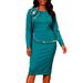 Sophisticated Beaded Pencil Dress – Floral Appliqué Bodycon Midi With Peplum Waist For Cocktail Parties & Work Events_ecoleips.com