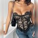 Women's Clothing Pure Lace Lace Curve Goddess Low Cut Style Hot Girl Must Have Button Tube Top_ecoleips.com