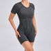 Three Dimensional Beauty Sports One Piece Tight Short Sleeved Hollow Beautiful Back Jumpsuit Female Fitness Clothes One Piece Yoga_ecoleips.com