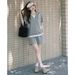 Women's Ice Silk Ribbed Sportswear Set T-Shirt And Shorts Trendy Summer Two Piece Cross Border European Style_ecoleips.com
