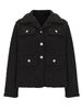 Women's Clothing Autumn New Fashion Solid Color Lapel Button Decorated Plush Coat_ecoleips.com