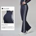 Women's Clothing Flared Yoga Pants Slim Fit High Waist Striped Flared Pants Casual And Versatile Sports Fitness Pants_ecoleips.com