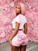 Women's Glitter Graphic Color Block Shorts Set Sleeveless Top And Shorts Two Piece Outfit_ecoleips.com