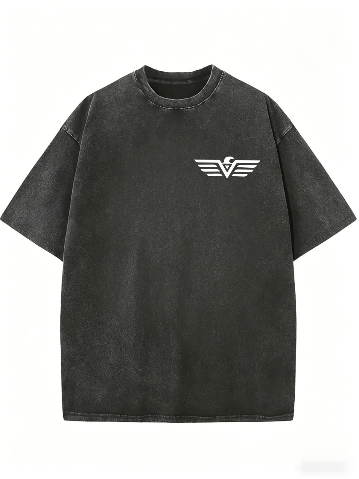 Women's Casual Mineral Washed T-Shirt, Relaxed Silhouette Everyday Streetwear Top_ecoleips.com