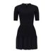 Women's Clothing Black Knitted Dress Female Spring And Autumn New Design Hollow Pleated Skirt_ecoleips.com