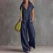 Summer Linen Jumpsuit Loose Fitting Pocketed Casual Women's Clothing European American Style for Export Cross Border Trade 2026_ecoleips.com
