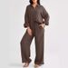 Women's Loose Casual Two Piece Set Fashion Large Stock Available Top And Wide Leg Pants New_ecoleips.com