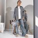 Verve 2025 Spring And Autumn New Gray Elegant Plaid Oversized Loose Turn-down Collar Shirt Fashion Women's Clothing_ecoleips.com