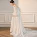 Elegant French Style Light Wedding Dress High End Feel Forest Style Super Fairy like Bride Dress with Small Train for Leaving And Welcoming Guests_ecoleips.com