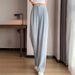 Women's Clothing Wide Leg Pants Loose Drape High Waist Black Trousers Spring And Autumn Suit Narrow Straight Casual Mopping Trousers_ecoleips.com