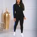 Women's Clothing Southeast Asian Women's Casual Sportswear Set Solid Color Long Sleeved Top And Trousers Two Piece Set_ecoleips.com
