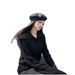 Women's Korean Style High Neck Cable Knit Sweater Solid Color Casual Loose Fit Thick Top for Autumn Winter_ecoleips.com