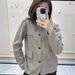 Minimalist Stand Collar Long Sleeve Jacket – Relaxed Fit With Button Front & Functional Pockets For Casual & Office Wear_ecoleips.com