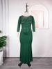 Women's Clothing Fashion Rhinestone Dress Plus Size Rhinestone Evening Dress – Polyester Bodycon Midi Dress For Women (White/Red/Green)_ecoleips.com