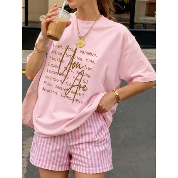 Women's Summer Loose T-Shirt Pure Cotton round Neck Short Sleeve European Size 1pc_ecoleips.com