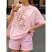 Women's Summer Loose T-Shirt Pure Cotton round Neck Short Sleeve European Size 1pc_ecoleips.com