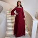 Modest Abaya Dress"Elegant Middle Eastern Muslim Dress – Slim Fit Long Dress With Lace & Rhinestone Details, Modest Fashion For Women"_ecoleips.com