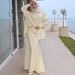 Modest Set Elegant Women's Loose Fitting Long Sleeved Dress Set Comfortable Feminine Style For Summer_ecoleips.com