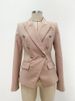 High Street Fashion 2026 Early Spring New Style Elegant Socialite Women's Double-Breasted Blazer With Metal Lion Head_ecoleips.com
