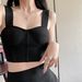 Trendy Brand Classic Foreign Trade Slim-fit Sexy Low-cut Camisole For Hot Girls, Stretchy Knitted Versatile Bandage Top_ecoleips.com
