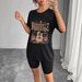 Women's Casual Round Neck Short Sleeve T-Shirt Multi-Color Style Simple Fashionable Sports Top Solid Printed Loose Fit_ecoleips.com