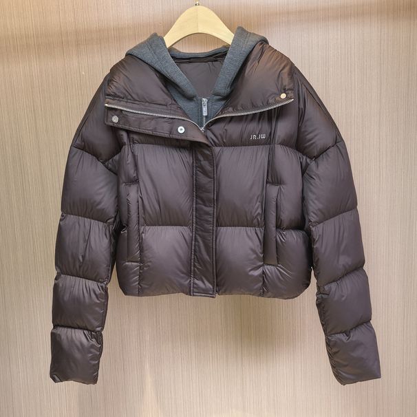 girl Girl Girl In Stock Shenzhen Nanyou Source Short Down Korean Dongdaemun 2025 Winter New Coffee Color Kendall Jenner Style Puffer_ecoleips.com