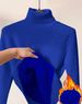 Women's High Neck Fleece-Lined Sweater - Winter Warm Soft Knit Pullover, Elegant Slim Fit, Long Sleeve Thermal Top For Fall & Winter_ecoleips.com