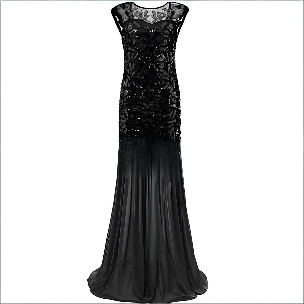 Inspired Plus Size Sequin Flapper Dress – Vintage Gatsby Party Gown, Elegant Long Evening Dress For Women_ecoleips.com