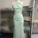 Elegant Halter Neck Bodycon Dress for Women Sleeveless High Waist A-Line Long Dress with Belt Detail Polyester Stretchy Slim Fit for Party Office Wear_ecoleips.com