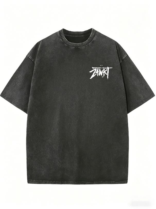 Women's Vintage Washed T-Shirt, Oversized Crew Neck Short Sleeve Casual Summer Top_ecoleips.com