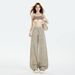 Wholesale American Retro High-waisted Loose Wide-leg Pants With Tie-dye Print, Niche Design Straight-leg Jeans For Women_ecoleips.com