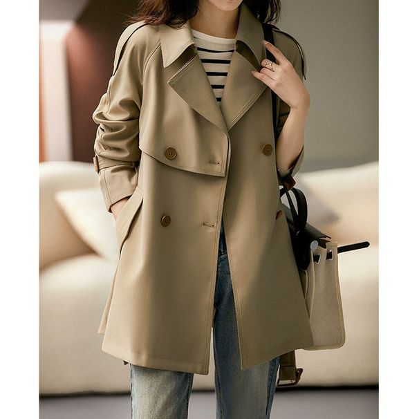 ng2510292 Elegant Short Trench Women, 2026 New Fashion, Korean Style Women's Coat For Spring And Autumn_ecoleips.com