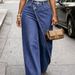 LD2824 Stylish And Elegant High Waisted Asymmetrical Wide Leg Slimming Straight Leg Casual Trousers_ecoleips.com