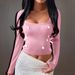 Elegant Sexy Long Sleeved Top European American Style Women's Clothing Perfect For Spring Summer_ecoleips.com