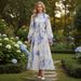 Women's Clothing Elegant High-End Women's Silk Linen A-Line Dress Long Skirt With Starry Sky Rhinestone Buttons Autumn Winter Fashion_ecoleips.com