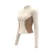 Women's Color Block Slim Fit Yoga Jacket Polyester Sports Fitness Running Sweatshirt_ecoleips.com