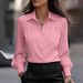 2026 Independent Station European And American Cross-Border Casual Button Lantern Long Sleeve Women's Shirt Hot_ecoleips.com