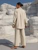 Women's Clothing Fashion Spring Style Temperament Plus Size Women's Long Sleeved Cardigan Two Piece Casual Solid Color Suit_ecoleips.com