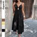 DiYun Elegant European American Style Women's Long Dress Spaghetti Strap Summer Versatile Clothing For Independent Websites_ecoleips.com